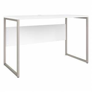 Maklaine Engineered Wood 48W x 24D Computer Table Desk in White