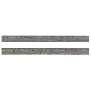 Maklaine Modern Traditional Wood Bed Rails in Brushed Pewter