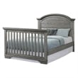 Maklaine Modern Traditional Wood Bed Rails in Brushed Pewter
