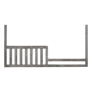 Maklaine Modern Traditional Wood Toddler Guard in Brushed Pewter