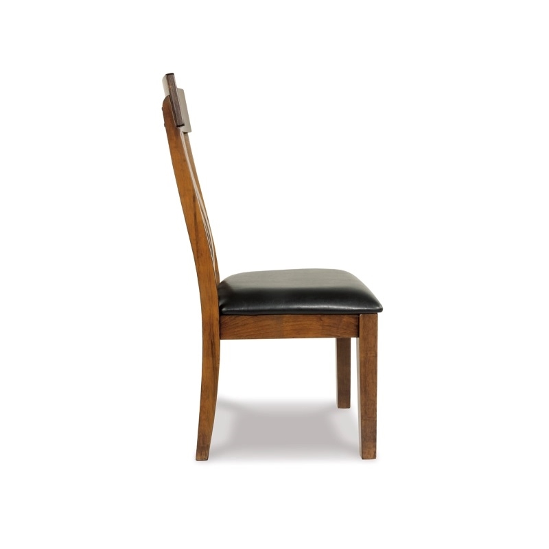 Maklaine Traditional Upholstered Dining Chair in Medium Brown