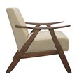 Maklaine Mid-Century Accent Chair with Arm Rest in Light Brown