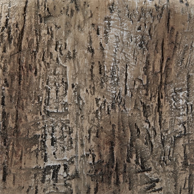 Maklaine Whale Sculptured Resin & Glass Top Rustic Accent Table in Driftwood