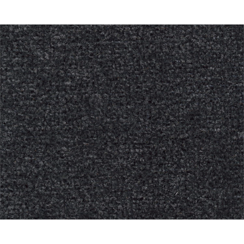 Maklaine Modern / Contemporary Fabric Ottoman in Charcoal Finish