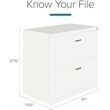Maklaine Home Office Lateral Metal Filing Cabinet 30