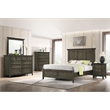 Maklaine Transitional Bedroom 3-Drawer Wood Nightstand in Gray