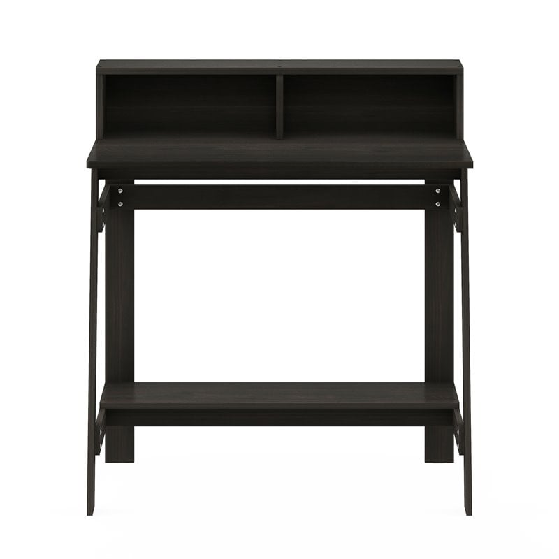 Maklaine Engineered Wood Simplistic A Frame Computer Desk in Espresso