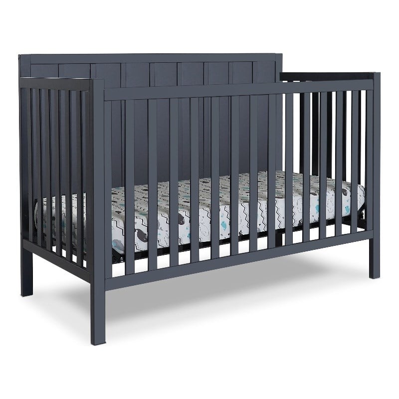 Maklaine Modern / Contemporary 4-in-1 Convertible Crib Midnight
