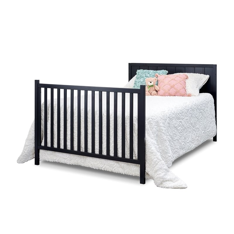 Maklaine Modern / Contemporary 4-in-1 Convertible Crib Midnight