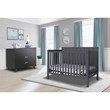 Maklaine Modern / Contemporary 4-in-1 Convertible Crib Midnight