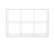 Maklaine Transitional Six Cubby Open Back Storage Cabinet in White Wood