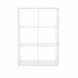 Maklaine Transitional Six Cubby Open Back Storage Cabinet in White Wood