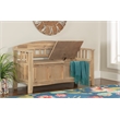 Maklaine Entryway Wood Split Seat Storage Bench in Washed Natural