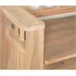 Maklaine Entryway Wood Split Seat Storage Bench in Washed Natural