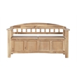 Maklaine Entryway Wood Split Seat Storage Bench in Washed Natural