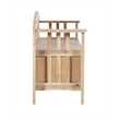 Maklaine Entryway Wood Split Seat Storage Bench in Washed Natural