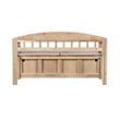 Maklaine Entryway Wood Split Seat Storage Bench in Washed Natural