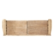 Maklaine Entryway Wood Split Seat Storage Bench in Washed Natural