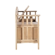 Maklaine Entryway Wood Split Seat Storage Bench in Washed Natural