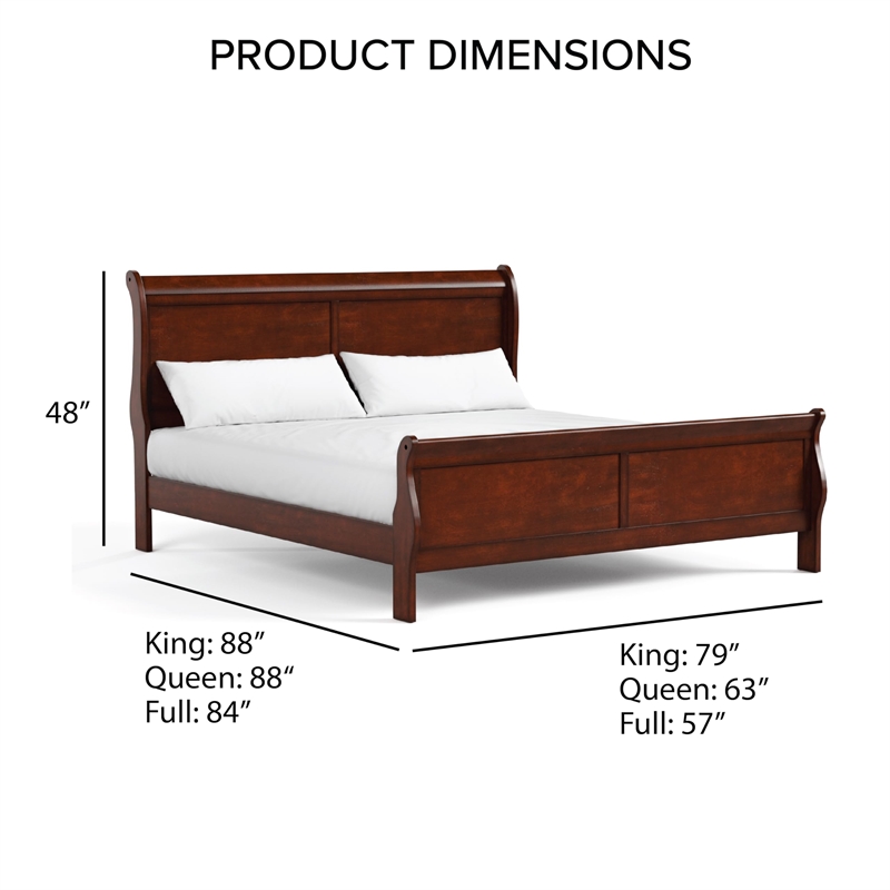 Maklaine Modern Transitional Solid Wood Panel Full Bed in White