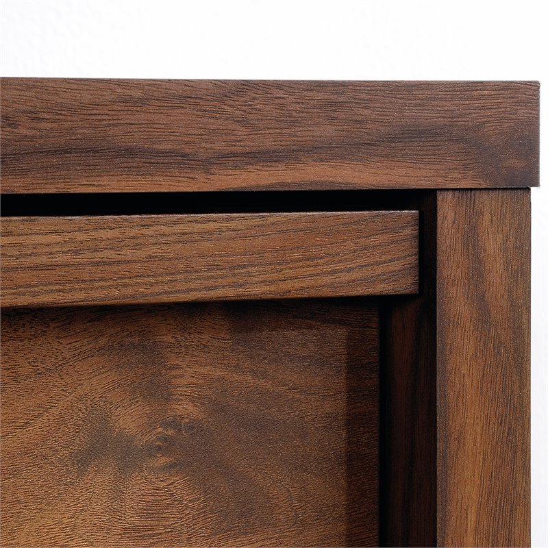 Maklaine Traditional Engineered Wood 4-Drawer Chest in Grand Walnut