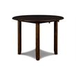 Maklaine Solid Wood Dining Drop Leaf Table with 2 Chairs in Brown