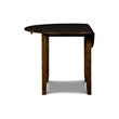Maklaine Solid Wood Dining Drop Leaf Table with 2 Chairs in Brown