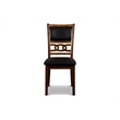 Maklaine Solid Wood Dining Drop Leaf Table with 2 Chairs in Brown