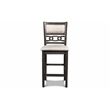 Maklaine Solid Wood Counter Drop Leaf Table W/2 Chairs in Gray