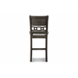 Maklaine Solid Wood Counter Drop Leaf Table W/2 Chairs in Gray