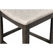 Maklaine Solid Wood Counter Drop Leaf Table W/2 Chairs in Gray