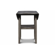 Maklaine Solid Wood Counter Drop Leaf Table W/2 Chairs in Gray
