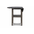 Maklaine Solid Wood Counter Drop Leaf Table W/2 Chairs in Gray