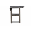 Maklaine Solid Wood Counter Drop Leaf Table W/2 Chairs in Gray
