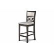 Maklaine Solid Wood Counter Drop Leaf Table W/2 Chairs in Gray