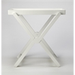 Maklaine Wood Modern Transitional Tray Table In White Finish
