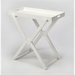 Maklaine Wood Modern Transitional Tray Table In White Finish