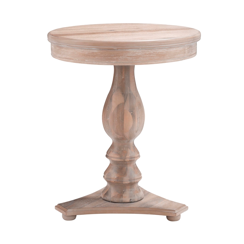 Maklaine Round Wood Side Table 20