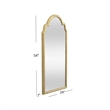 Maklaine Contemporary Wall Mirror in Gold Engineered Wood Frame