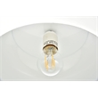 Maklaine Transitional 1 Light Aluminum Pendant in White & Natural Wood