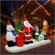 Maklaine Contemporary 9FT Multi-Colored Christmas Band Inflatable