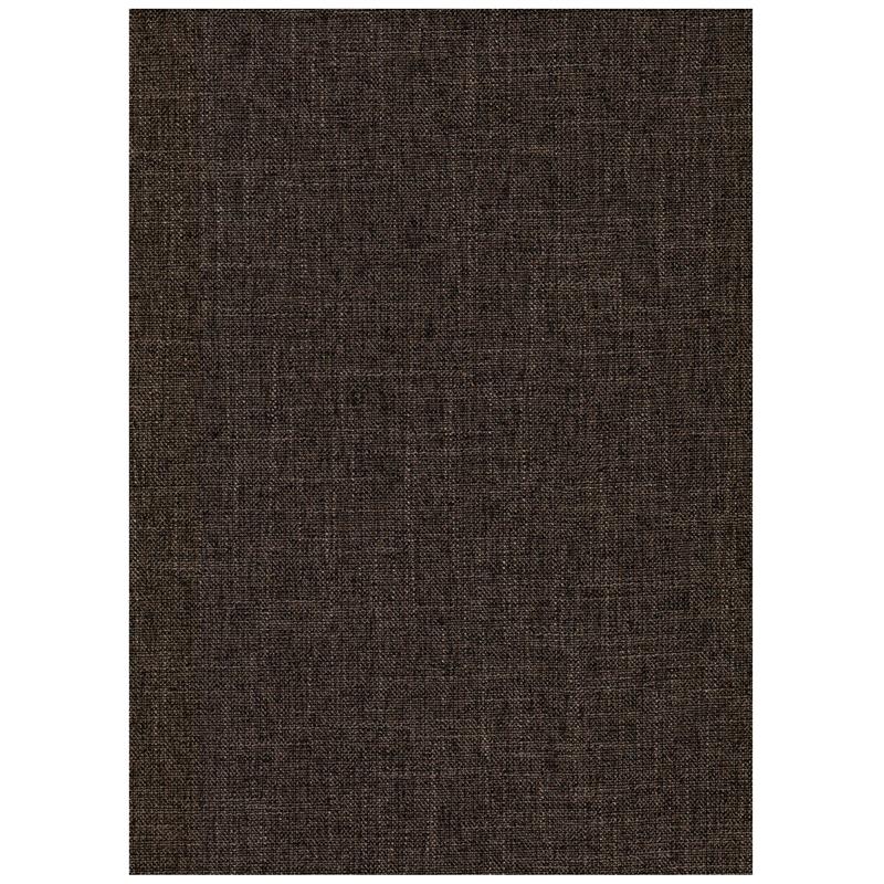 Maklaine Full Linen Fabric Futon in Cocoa Brown-Frame Not Included