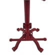 Maklaine Farmhouse Metal Tractor Seat Stool with Back in Red
