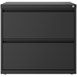 Maklaine 30 inch W 2 Drawer Modern Metal Lateral 101 Filing Cabinet in Gray