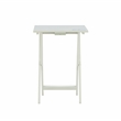 Maklaine 5 Piece Tray Table Set Planked Top with Compass Design in Gray Wood