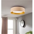 Maklaine Contemporary Metal Flush Mount Ceiling Light in White