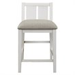 Maklaine 3 Piece Wood Counter Height Dining Set in Gray and White