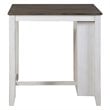 Maklaine 3 Piece Wood Counter Height Dining Set in Gray and White