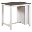 Maklaine 3 Piece Wood Counter Height Dining Set in Gray and White