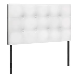 Maklaine Bed Headboard Only Twin Size Bedroom Upholstered Pu Leather - White